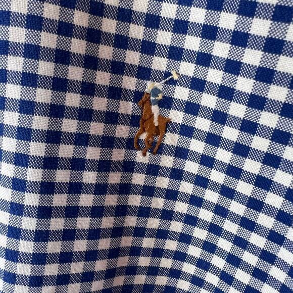 RALPH LAUREN Classic Fit Long Sleeve Gingham Checked Button Down Shirt XXL - Picture 4 of 16